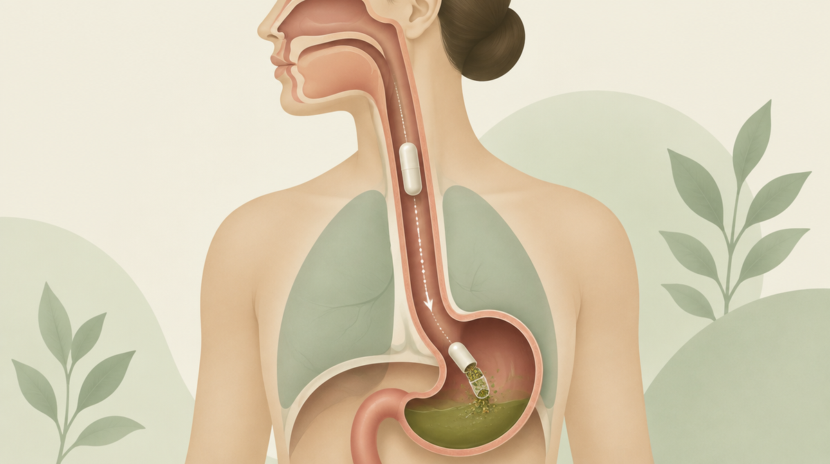 A mullein capsule stays sealed until the stomach Image